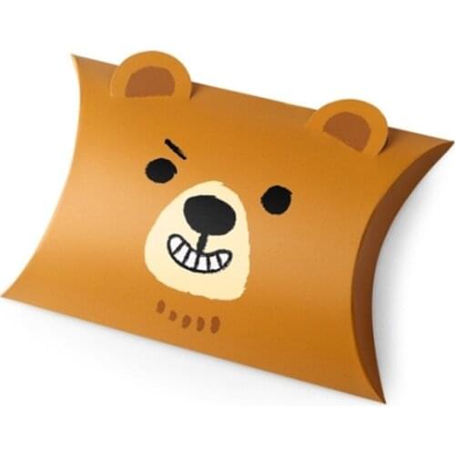 20pcs/lot New Colorful Pillow Box Carton Bear Present Pouch Kraft Paper box Wedding Favors Gift Boxes Wedding Party Supply