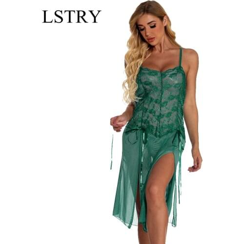 2020 Sexy Lingerie Larg Size Women Nightwear Hot Sale Hot Erotic 3 Piece Intimo Donna Backless Lace Lingerie Erotica Set
