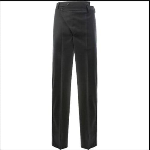 27-44 2021 New Men Fashion Casual Irregular Straight Trousers Model Catwalk Gd Hairstylist Tide Pants Plus Size Singer Costumes