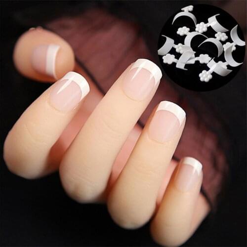 500Pcs/Box Nail Crescent Tip Precise Edge French Style ABS Manicure White Short Nail Tips Sticker Nail Art Decoration