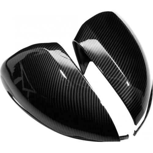 2pcs Full Rearview Mirror Cover Carbon Fiber Style Fits for Mercedes-Benz GLC C S E-Class Right-Hand Driving