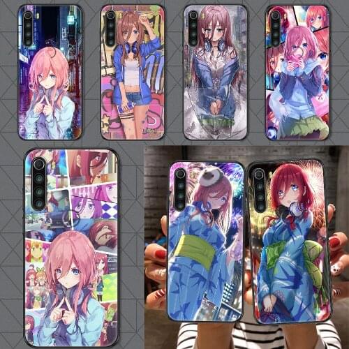 Nakano miku Anime Phone case For Xiaomi Redmi Note 7 7A 8 8T 9 9A 9S 10 K30 Pro Ultra black painting cell cover fashion prime 3D