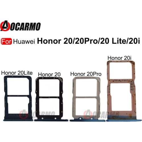 For Huawei Honor 20 Lite 20i MicroSD Holder Nano Sim Card Tray Slot For Huawei Honor 20 Pro 20Pro Replacement Parts