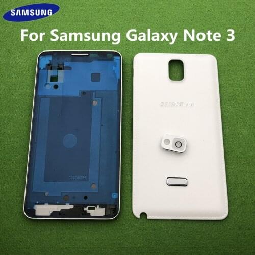 For Samsung Galaxy Note 3 N900 N9005 N900S Middle Front Frame Full Housing Rear Housing Bezel Holder Frame Back Cover Case door