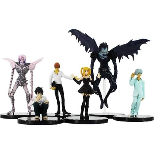6pcs/lot Anime Death Note L Killer Ryuuku Rem Misa Amane PVC Action Figure Model Toy Doll Gift for Kids