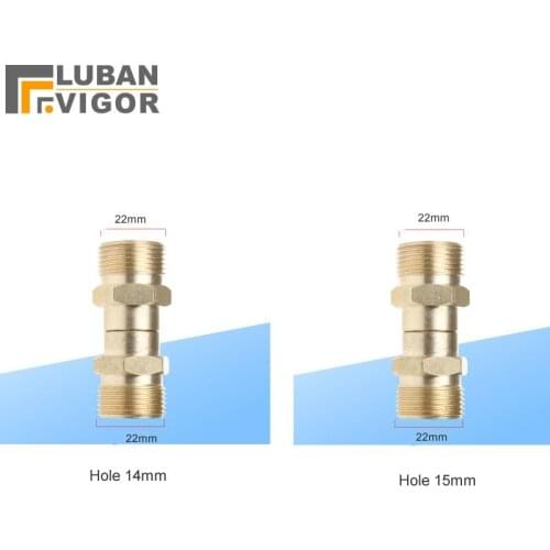 Pipe Fittings,Pressure washing gun/nozzle,outer 22mm adapter,hole 14mm/15mm,anti-wrap / universal joint,360 degree rotating