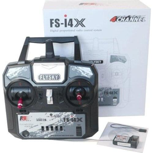 Flysky FS-i4X 2.4G 4CH AFHDS RC Transmitter Remote Control With FS-A6 Receiver - Mode 2 (Left Hand Throttle)
