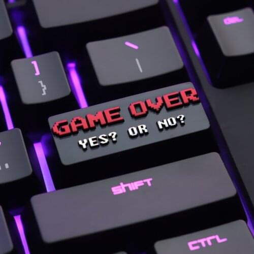 KeyStone Keycap 1 pcs GAME OVER theme aluminum alloy metal mechanical keyboards keycaps R4 height for Cherry MX axis