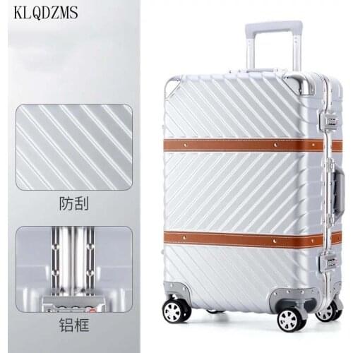 KLQDZMS 20’’22’’24’’26’’29Inch PC Trolley Luggage ABS Retro Rolling Suitcase With Three-dimensional Twill Fashionable New Bag