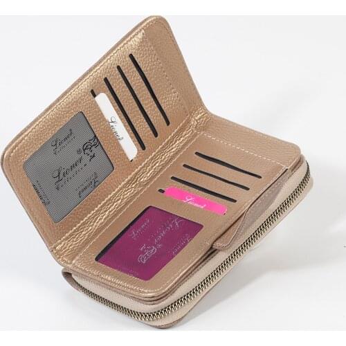 Wallet For Women PU Leather Credit Card Holder Zipper Coin Purses Fashion Design Bag Female Luxury Wallet Money Womens Pouch