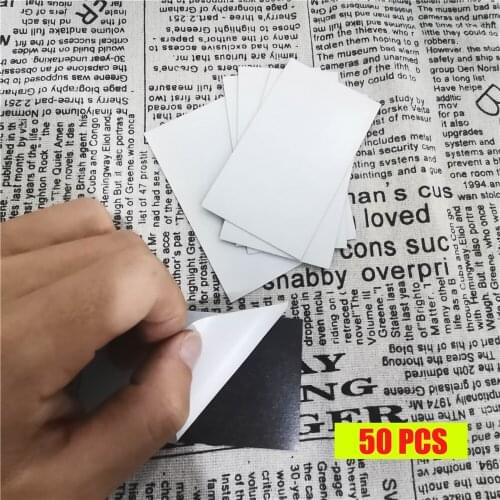 50 PCS magnet with Double-sided adhesive, 90x50*0.4mm Magnetic stick with Wide range of US, Family good helperES