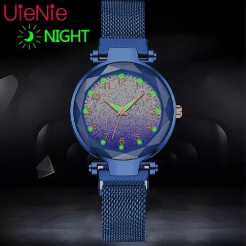Fashion Ladies Wrist Watch Starry Sky Magnetic Gold Watches for Women Luminous Luxury Female Watch relogio feminino Reloj Mujer