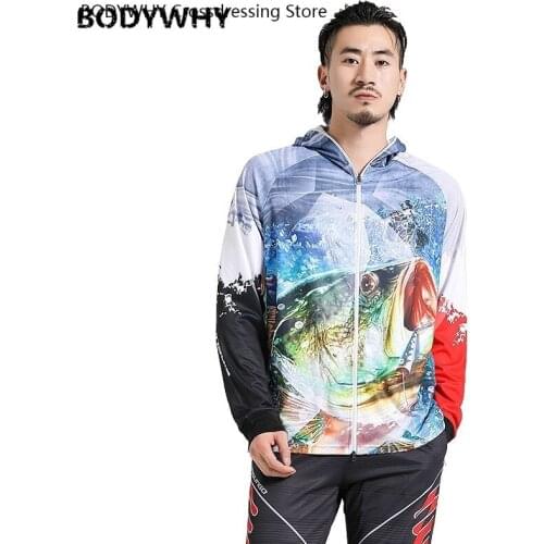 2020 Mens Fishing Clothing Sunscreen Suits Men Cycling clothing Anti-mosquito Dry Breathable UV Moisture-Wicking Ice Silk Coat