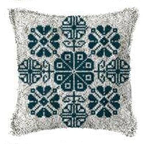 Latch hook kit for Adult Cross stitch pillows with Pre-Printed Pattern Embroidery kits cross stitch Hobby and needlework Pillow