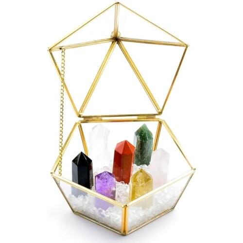 Natural Crystal Pillar Rough Stone Seven Star Array Spirit Stone Powder Crystal Amethyst Ore Specimen