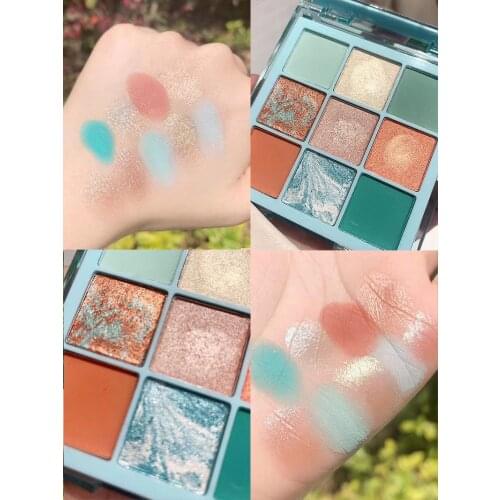 New Arrival Charming Eyeshadow Palette 9 Color Make up Palette Matte Shimmer Pigmented Eye Shadow Hudamoji Powder Beauty