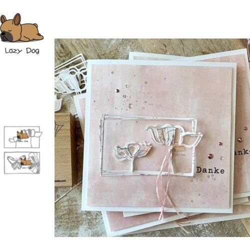 Paradise Flower Butterfly Frame Metal Cutting Dies Scrapbooking Stencil Craft Embossing Die Cuts Card Making New Dies For 2020