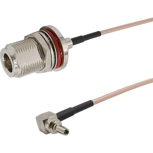 RF N Female to CRC9 Pigtail Cable N Female Bulkhead O-ring Connector Switch CRC9 Male Right Angle Connector RG316 Cable