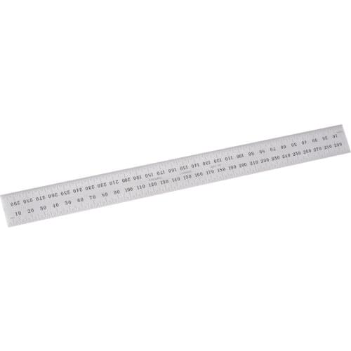 Starrett C635-300 300mm Spring-Tempered Steel Rule with Millimeter Graduations, Graduations at mm and 1/2mm on Both Sides