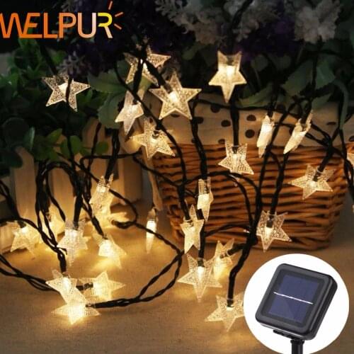 Solar Lamp 5m 7m 12m Star Power LED String Fairy Lights 6V Solar Garlands Garden Christmas Decor For Outdoor