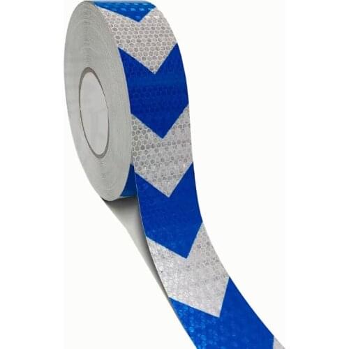 5cmx50m/Roll Arrow Reflective Safety Security Tape Strips Glue Car Sticker