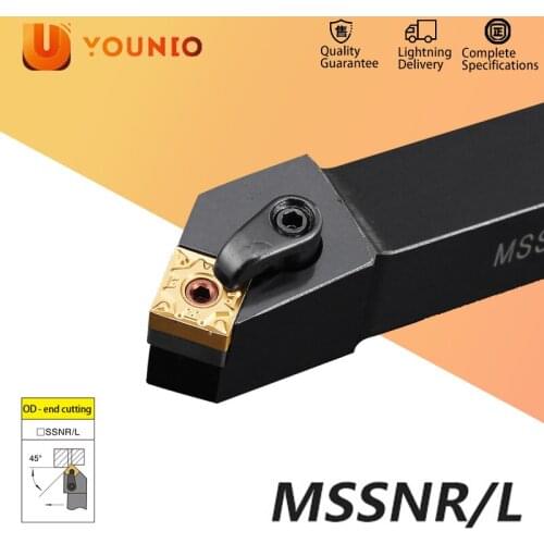 YOUNIO External Turning Tool MSSNR1616H12 MSSNR2020K12 MSSNR2525M12 Carbide Inserts SNMG MSSNR Lathe Tool Cutting Tools 1 Set