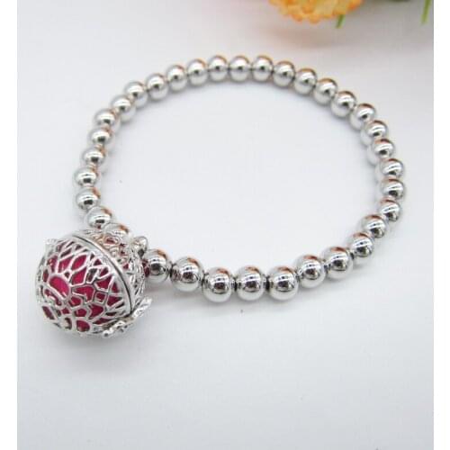 High Quality 6mm Copper Beaded DIY Locket Cage Oil Diffuser Bracelet