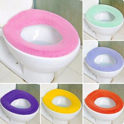 1Pc Pop Soft Washable Toilet Seat Pad Lid Top Cover Closestool Bathroom Warmer