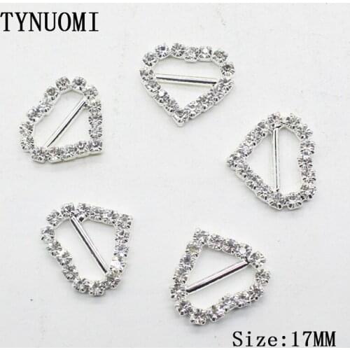 10Pcs16MM High Quality Rhinestone Diamond Buckle Wedding Decoration Invitation Invitation DIY Decoration Accessories Silver