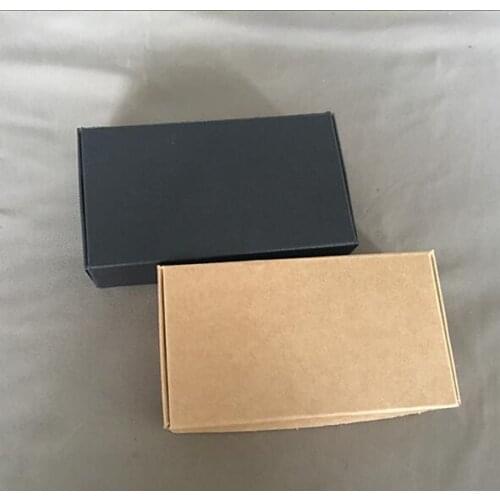 13*9.5*3cm 50pcs large black paper cardboard box kraft cardboard paper box brown paper gift packaging box black