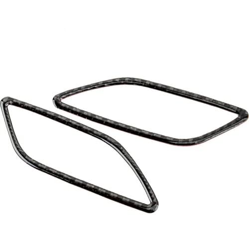 2Pcs/Set Car Upper Air Vent Outlet Trim Cover Frame Black Carbon Fiber Fit For Audi A4 2009 2010 2011 2012 2013 2014 2015 2016