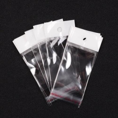 2000pcs Clear OPP Plastic Self Adhesive Seal Cellophane Bags Gifts Bag & Pouch for Jewelry Packaging Wholesale 10x4cm
