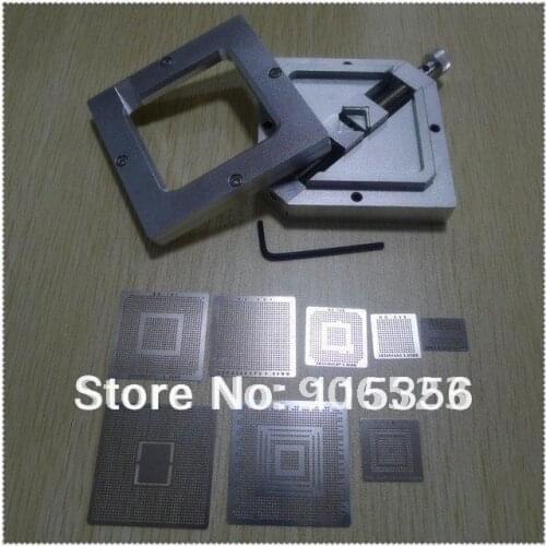 90mm BGA universal diagonal reball station with 8pcs XBOX PS3 CPU GPU bga stencils reballing kit