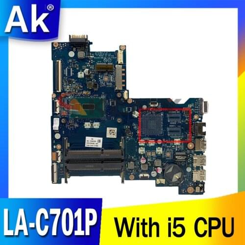 AHL50/ABL52 LA-C701P For HP 15-AC 15-AY 250 G4 Laptop motherboard CPU With i5 CPU DDR3L 815244-601 836039-501 839543-501