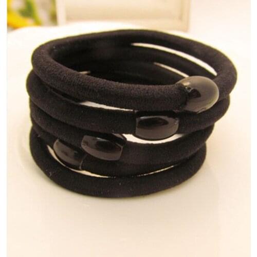 30Pc Black Girls Headwear Elastic Hair Bands Ponytail Holder Hair Ties Ring Hairband Elastic Scrunchy Hair Accessories For Women