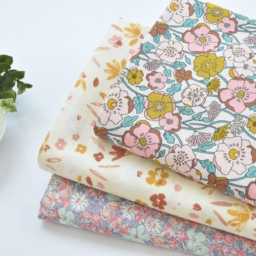 50x110cm Floral Smooth Cotton Poplin Fabric, Making Childrens Clothing Spring and Summer Dress Handmade Cloth