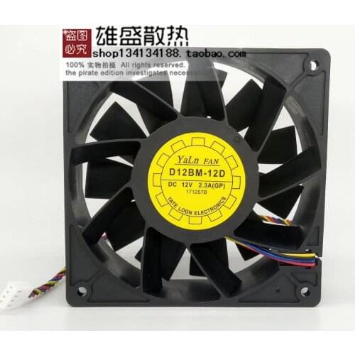 For Yue Lun D12BM-12D 12V 2.3a 12038 12cm Ants S7 T9 Cooling Fan