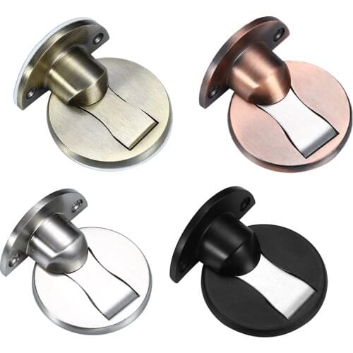 Door Stop Accessories 304 Stainless Steel Magnetic Door Holder No Punching Anti-Collision Door Stop Nail-free Stickers Home Tool