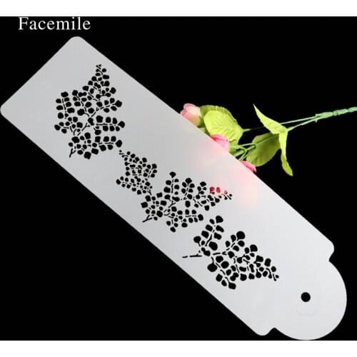 Facemile 33*9.5CM Leafs Fondant Cake Stencil Template Mold 55052
