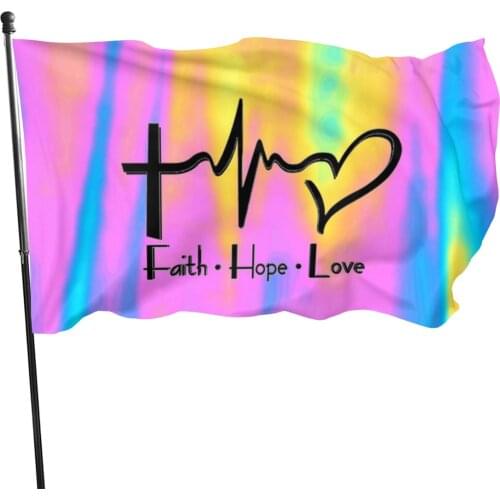 90x150cm Faith Hope Love flag for decoration Jesus Christian Religiou Bible Symbol flag