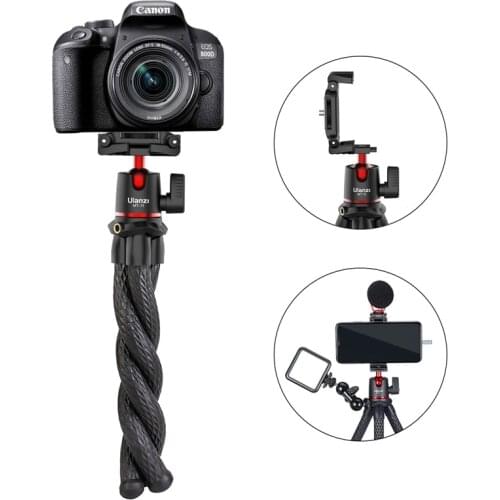 Ulanzi MT-11 Flexible Tripod for phone With Metal Ballhead Tripod Ball Heads Quick Release Ballhead Mount for DSLR Camera Tripod