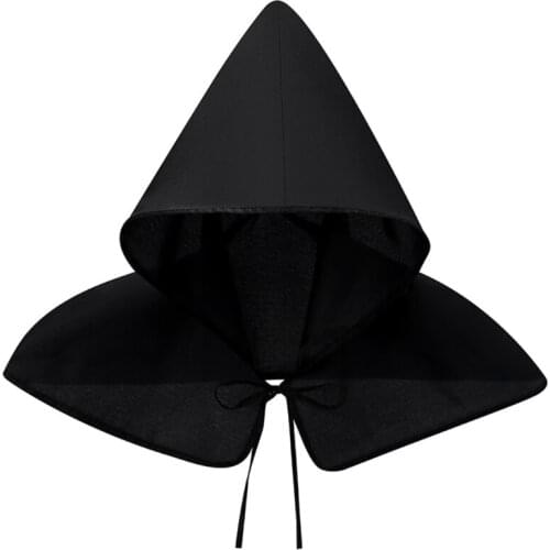 Gothic Short Cloak Unisex Halloween Party Props Medieval Cowl Cosplay Costume Devil Capes Witch Wizard Hooded Costumes