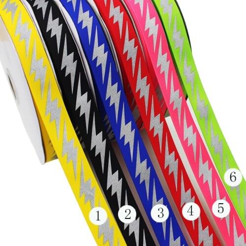 [IuBuFiGo] 1" 25mm Warning Reflective Ribbon Grosgrain DIY Hair Bow Ribbon For Decoration Tape 10yard/lot