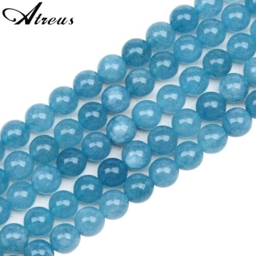 8mm Blue Stripe Onyx Agates Natural Stone Beads Round Loose Spacer Beads For Jewelry Making DIY Accessories Wholesale