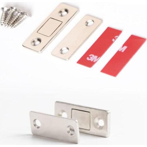 Punch-free Magnetic Door Closer Tool Household Magnetic Catch Latch Magnet for Furniture Cabinet Cupboard with Screws