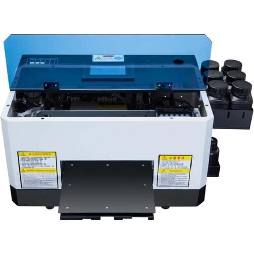 Mini Flatbed UV Printer with RIP Software Phone Case Printing Machine Multifunction Inkjet Printer For Acrylic CD Metal TPU