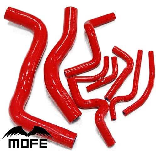 Mofe 9pcs Red Silicone Heater Hose Kit For Galant 2.0 / 2.5 1998-2005