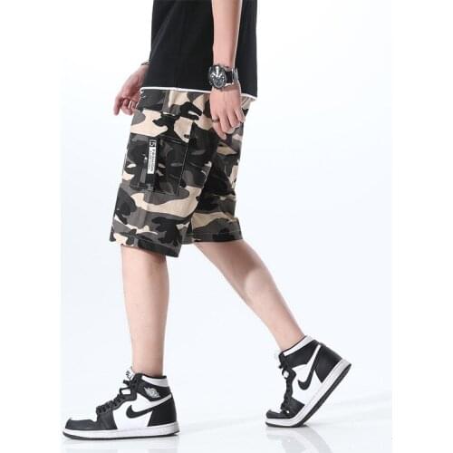 2021 Men Summer Cargo Shorts Military Style Short Jogger Fitness Shorts Casual Knee Length Beachshorts