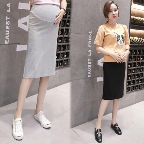 Plus Size New Maternity Skirts Model Comfortable Straight Long Skirt For Pregnant Women Pregnancy Skirts L-4XL Fashion Cotton
