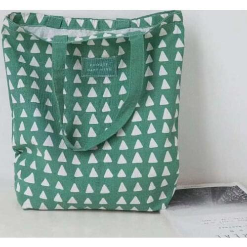 New Millet wheat fabric dual-use Hand bag cotton and linen pocket handbag shopping bag storage bag grocery bag